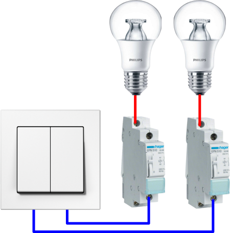 Управление освещением через импульсные реле