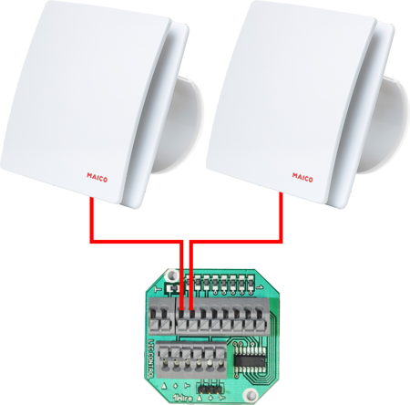 Управление вытяжными вентиляторами санузлов